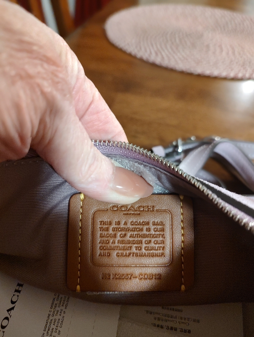 Coach Ashton Pink Suede Shoulder Bag with Front Buckle - Picture 5 of 8